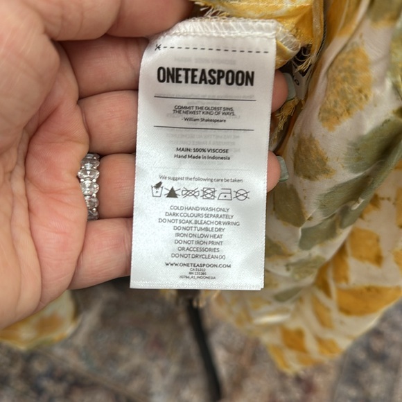 NWT Oversized XXS Open Teaspoon Mystic Magique Top (frayed sleeve edge & bottom) - Picture 7 of 8